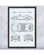 911 964 Sports Car Carrera Coupe Patent Framed Print