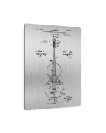 Double Bass Violin Patent Metal Print