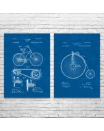 Bicycle Patent Prints Set of 2