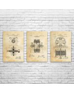 Nikola Tesla Inventions Posters Set of 3
