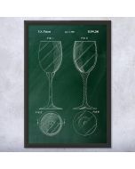 Stemmed Wine Glass Patent Framed Print