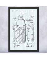 Cocktail Shaker Drink Mixer Patent Framed Print