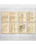 Skiingi Patent Prints Set of 8