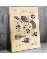 Revolver Handgun Patent Canvas Print