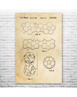 Soccer Ball Pattern Patent Print Poster