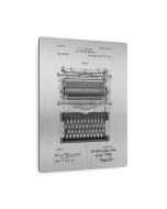 Typewriter Patent Metal Print