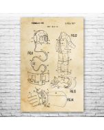 Space Suit Gloves Patent Print Poster