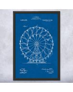 Ferris Wheel Patent Framed Print