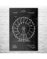 Ferris Wheel Patent Print Poster