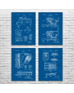Piano Patent Posters Set of 4