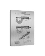 Micrometer Gage Patent Metal Print