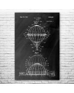 Hot Air Balloon Inflating Patent Print Poster