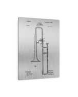 Slide Trombone Patent Metal Print