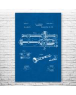 Thomas Edison Phonograph Patent Print Poster