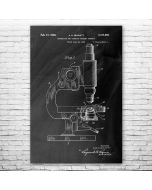 Microscope Patent Print Poster