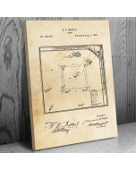 Baseball Field Diamond Patent Canvas Print