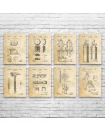 Fire Fighting Patent Prints Set of 8