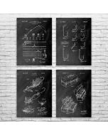 Fishing Patent Posters Set of 4