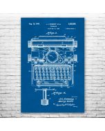 Sweeney Typewriter Patent Print Poster