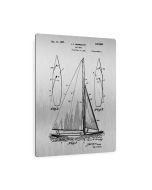 Sailboat Patent Metal Print