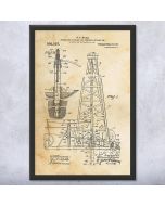 Oil Drilling Rig Patent Framed Print