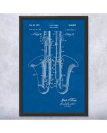 Bass Clarinet Patent Framed Print