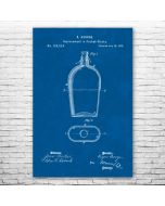 Cork Bottle Flask Patent Print Poster