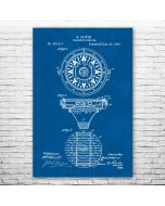 Mariners Compass Patent Print Poster