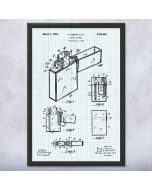Pocket Lighter Patent Framed Print