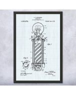 Barber Pole Patent Framed Print