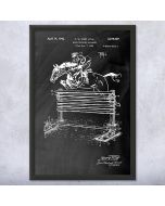 Horse Jumping Fence Patent Framed Print