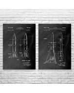 Rocket Patent Prints Set of 2