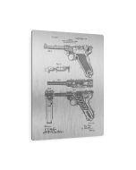 WW2 Luger Pistol Patent Metal Print