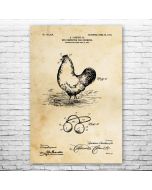 Chicken Glasses Eye Protector Patent Print Poster