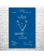 Butterfly Knife Patent Print Poster