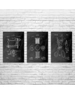 Sewing Patent Posters Set of 3
