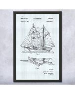 Model Sailing Ship Patent Framed Print