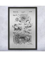 Deadbolt Door Lock Patent Framed Print