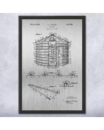 Grain Storage Bin Patent Framed Print