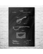 Mandolin Patent Print Poster