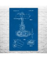 Electric Outboard Motor Patent Print Poster