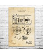 Tunnel Boring Machine Patent Print Poster