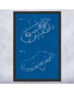 Super SNES Controller Patent Framed Print