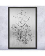 Super SNES Controller Exploded View Patent Framed Print