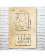Video Game Console Patent Print Poster