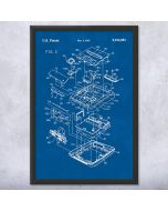 Super Famicom Exploded View Patent Framed Print
