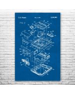 Super Famicom Exploded View Patent Print Poster