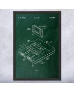 Super SNES Video Game System Patent Framed Print