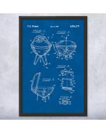 Portable Charcoal Grill Patent Framed Print