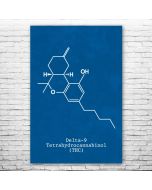 THC Molecule Poster Print